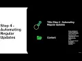 Automating Progress Reports and Updates