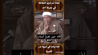 الشيخ الشعراوي لماذا لم تنزل الملائكة في معركة أحد كما نزلت في غزوة بدر الكبرى 