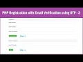 PHP Registration with Email Verification using OTP - 2