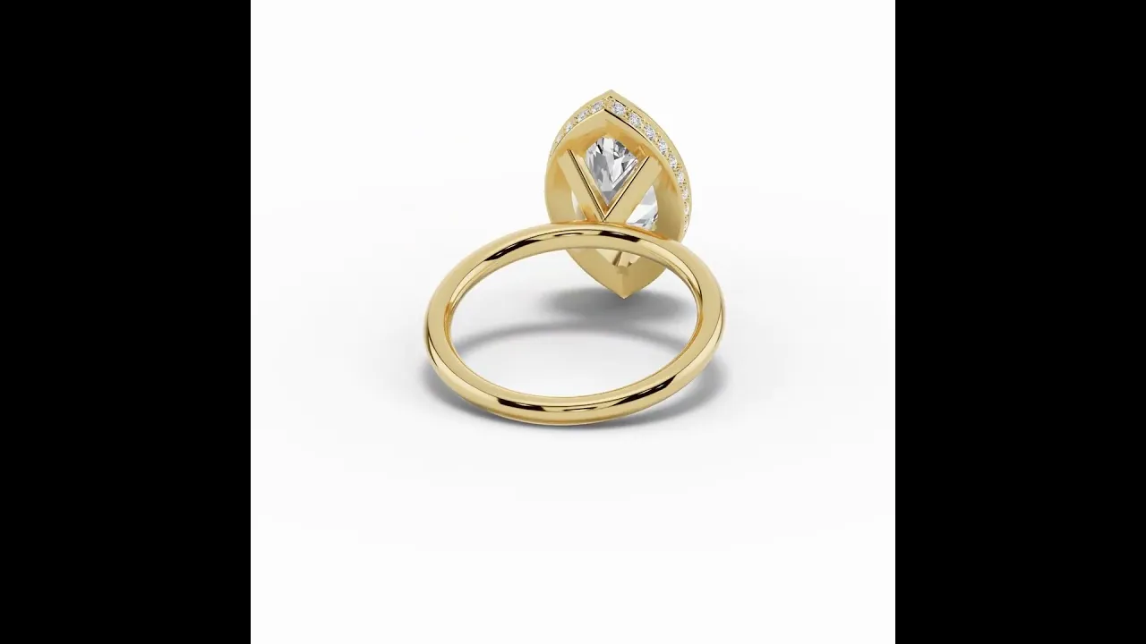 Marquise Nova Halo Engagement Ring