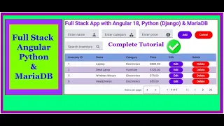 Build AMAZING Web Apps with Angular 18 Python and MariaDB
