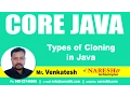 Types of Cloning in Java with Example Program Core Java Tutorial