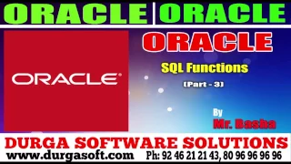 Oracle Tutorial Oracle Sql Functions Part - 3 by basha