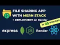 Build and Deploy Simple File Sharing App with MERN Stack React MongoDB Express Node