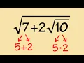 How to simplify nested square roots shortcut proof
