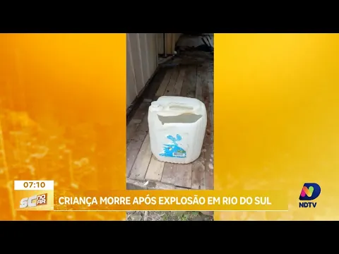 Tragédia em Rio do Sul: menino de oito anos morre em explosão de etanol