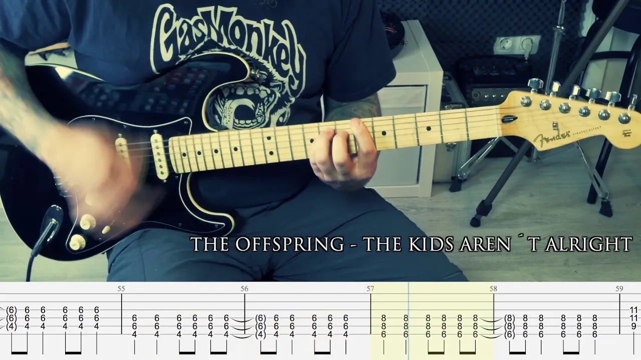 THE OFFSPRING - The kids aren´t alright [GUITAR COVER + TAB]