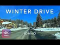 Winter Idaho Scenic Drive Ambient Driving Sound 4K