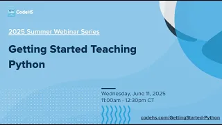 Getting Started Teaching Python