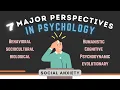 Psychology s 7 Modern Perspectives
