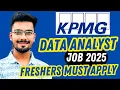 KPMG Jobs Latest Data Analyst Jobs Jobs 2025