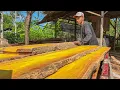 Indahnya kayu serat kayu Nangka!! Kayu Nangka Simpanan Kolektor Bernilai 1 Miliar digergaji papan