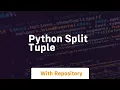python split tuple