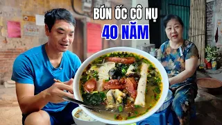Bún Ốc Cô Nụ Chợ Lĩnh Nam – 40 Năm Giữ Trọn Hương Vị Bún Ốc Truyền Thống Hà Nội