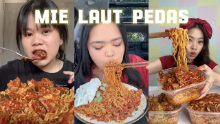 spicy sea noodle mukbang 