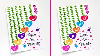 thank you card ideas easy u0026 cute thank you card how to make easy thank you card for teacher