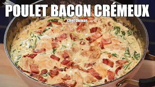 UN REPAS COSTAUD PRÊT EN MOINS 30 MINUTES | Poulet Bacon Moutarde Crémeux (Ultra Facile & Délicieux)