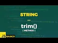 Javascript Basics String trim method