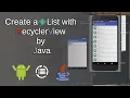 Create an Android List with RecyclerView by Java