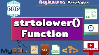 String Function - strtolower String to lower PHP Tutorials for beginners