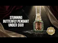 EverTrue Autumn Alexite Butterfly Pendant 18K YG 4 80 ctw