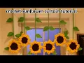 CROCHET how to crochet sunflower window curtain tutorial for beginners crochet sunflower pattern