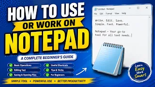 Notepad Complete Tutorial for Beginners How to Use Notepad in Windows 10 11