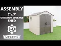 Lifetime 7 x 7 Outdoor Storage Shed Lifetime Assembly
