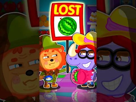 Familia de leones | ¿Quién se robó la sandía? 🍉🕵️ Historia de detectives | Nursery Rhyme & Song #93