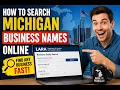 How to search Michigan business names online