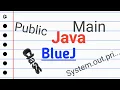 How to code BlueJ to say something Java