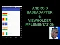 BaseAdapter and ViewHolder partern