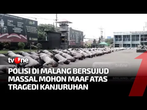 Minta Maaf Tragedi Kanjuruhan, Polresta Malang Melakukan Sujud Massal