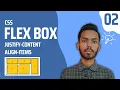 CSS FlexBox Tutorial 02 Learn Flex box justify content align Items