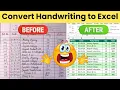 STOP Typing Convert Handwritten Notes to Excel in 1 Click