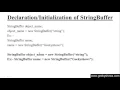 240 Declaration and Initialization of String Buffer in Java Programming Hindi