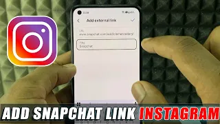 how to add snapchat link in instagram bio
