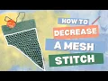 How to decrease mesh stitch Crochet tutorial