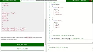 Basic JavaScript Accessing Nested Arrays free code camp Dani