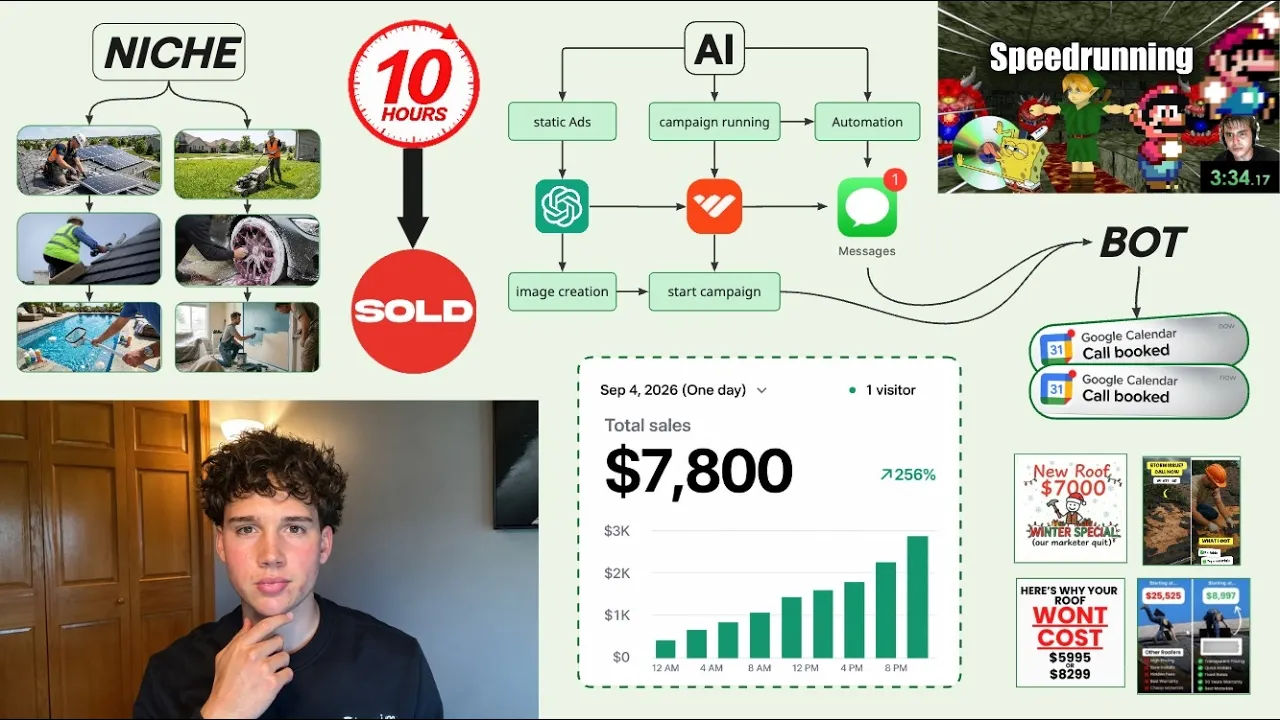 i gave myself 10 hours to build & sell a $7,800 ai service (did i make it?): video thumbnail