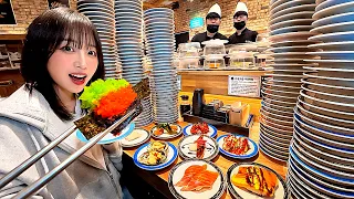 1900원 회전초밥 몇접시 먹었을까?🤔 메뉴만 100가지?! 엄청난 인기의 청주 3단 회전초밥