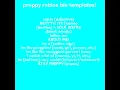 preppy roblox bio templates give creds to owners if using