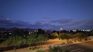 Long exposure timelapse Eastern skies and moonrise October 8th and 9th North Scottsdale Arizona USA