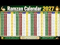 Ramadan Time Table 2027 Ramadan Calendar 2027 When is Ramadan 2027