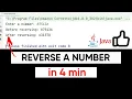 REVERSE a number using JAVA Practical java programming Kailash Namata
