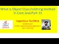 Interface Object Class ToString Online Core Java Live Session Part-15