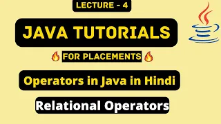 Relational operators in java Hindi relational operators in java