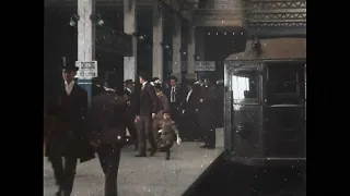 Early 1900s New York City Subway Ride - Revitalized In Color