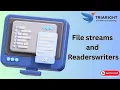 File Streams in Java Part 1 Readers Writers Java Tutorial - Chapter 10