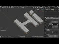 How to combine Text with Objects in Blender